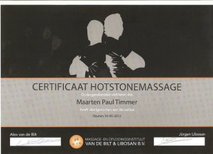 Certificaat Hotstone massage